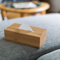 Relaxdays bambus kutija za papirnate maramice, s uklonjivim dnom, za višekratnu upotrebu, prirodno smeđa, 7,5 x 24 x 12 cm 2