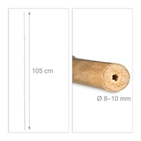 Relaxdays bambusovi štapovi 105 cm, prirodni bambus, 25 komada, potpora za biljke ili dekoracija, za ručni rad, natur 4