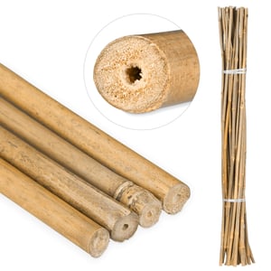 Bețe de bambus Relaxdays 105 cm, bambus natural, 25 buc., suport pentru plante sau decorațiuni, pentru artizanat, natur