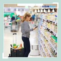 Relaxdays Összecsukható Bevásárlókocsi Lépcsőmászóval, Fedéllel, Teleszkópos — kopásnyomok és foltok a terméken (állapot: lásd a 2. képet) 5