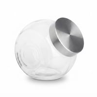 Relaxdays staklenke za bombone, 2 komada, 1,5 L, ravno i nagnuto postavljanje, prozirne 6