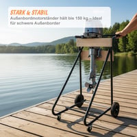 Stand Motor Barcă Relaxdays pentru Depozitare și Transport, Negru 3