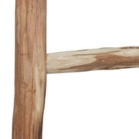 Dekoratívny rebrík Relaxdays, výška 116 cm, drevený záhradný rebrík, 4 priečky, gaštan, ručne vyrobený, rebrík na uteráky a oblečenie, prírodný 6