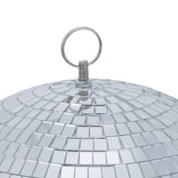 Glob disco Relaxdays, diametru 30 cm, glob decorativ cu oglinzi, cu agățătoare, glob mare pentru petreceri cu inel metalic, argintiu 6