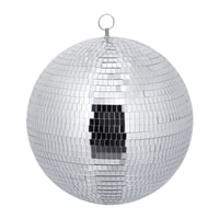 Glob disco Relaxdays, diametru 30 cm, glob decorativ cu oglinzi, cu agățătoare, glob mare pentru petreceri cu inel metalic, argintiu 1