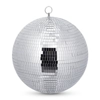 Glob disco Relaxdays, diametru 30 cm, glob decorativ cu oglinzi, cu agățătoare, glob mare pentru petreceri cu inel metalic, argintiu 7