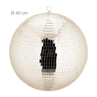 Relaxdays disko guľa s priemerom 40 cm, zrkadlová dekorácia na zavesenie s kovovým očkom — zrkadlá na viacerých miestach popraskané (stav: pozri 2. obrázok) 5