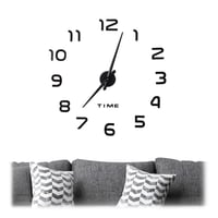 Relaxdays DIY zidni sat s 3D brojevima, samoljepljive zidne naljepnice, jednostavna montaža, moderan dizajn, crna, 1 kom 1