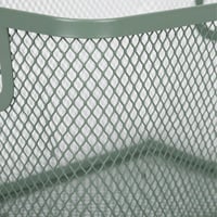 Coș din sârmă împletită Relaxdays cu mâner din lemn, deschis, capacitate 5 kg, verde mentă 7