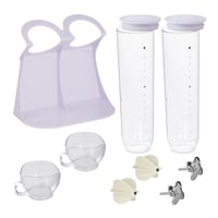 Dozator dublu pentru cereale Relaxdays, fulgi de porumb, dulciuri, gustări, plastic, alb, 1 buc. 7