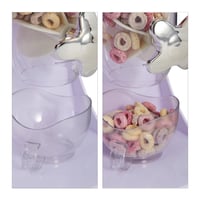 Dozator dublu pentru cereale Relaxdays, fulgi de porumb, dulciuri, gustări, plastic, alb, 1 buc. 6