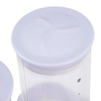 Dozator dublu pentru cereale Relaxdays, fulgi de porumb, dulciuri, gustări, plastic, alb, 1 buc. 9