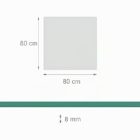 Relaxdays Edzett ESG Üveglap Asztalhoz és Kandallóhoz, Átlátszó Üveg Asztallap, Különböző Formák és Méretek 4