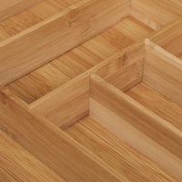 Suport pentru tacâmuri Relaxdays, 6 compartimente, bambus, pentru tacâmuri și ustensile de bucătărie, organizator îngust pentru sertar, 5 x 27,5 x 46 cm, natur 6
