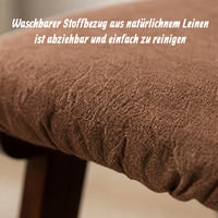 Relaxdays drveni tabure, podstavljeni oslonac za noge, smeđa boja, udoban oslonac za noge za dom 7
