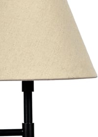 Relaxdays Falilámpa Textil Árnyékolóval Modern Dizájn E27 Foglalattal 32,5x27cm Krém/Fekete 7