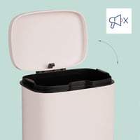 Relaxdays zidna kozmetička kanta za smeće, 3 L, poklopac sa tihim zatvaranjem, unutarnja kanta, metalna, četvrtasta kupaonska kanta 6