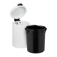Relaxdays zidna kozmetička kanta za smeće, 3 L, sa sporozatvarajućim poklopcem, unutarnjom posudom, nehrđajući čelik, okrugla kanta za kupaonicu 7