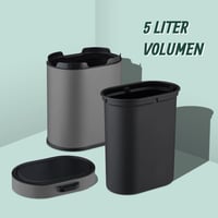 Relaxdays zidna kanta za smeće, 5 litara, za vješanje ili lijepljenje, s unutarnjom posudom, kanta za otpatke za kuhinju i kupaonicu 5