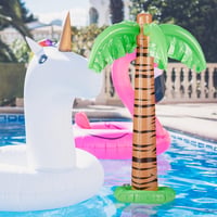 Relaxdays felfújható pálma medence- és partidekoráció - zöld/barna - 80 cm 2