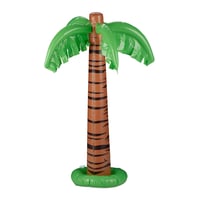 Nafukovacia palma Relaxdays na dekoráciu bazéna a párty - zelená/hnedá - 80 cm 1