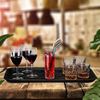 Tavă de servire Relaxdays, suprafață antiderapantă, tavă dreptunghiulară pentru ospătari, pentru băuturi, catering, 56x41 cm, negru 2