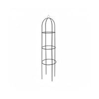 Relaxdays kovový obelisk pre popínavé rastliny, mriežková opora, oceľový stojan s výškou 190 cm, zelený 4