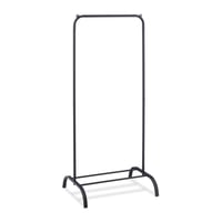 Relaxdays Suport pentru haine din metal cu raft și suport pentru încălțăminte, 144x60x44 cm, negru, pentru dormitor și hol 8