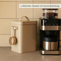 Relaxdays Metalna posuda od 6,5 l s dozatorom, hermetička posuda za hranu za kućne ljubimce, kavu i deterdžent, bež 2