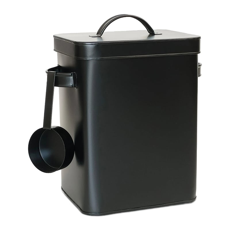 Cutie metalică Relaxdays 6,5 L cu dozator, negru