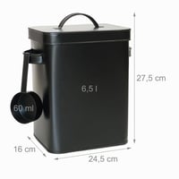 Cutie metalică Relaxdays 6,5 L cu dozator, negru 4