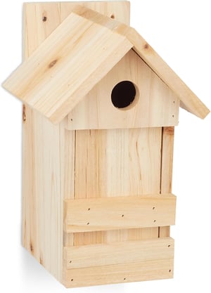 Závesná vtáčia búdka Relaxdays z neošetreného dreva – 25x16x14 cm