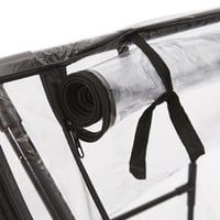 Relaxdays Fóliás Fűtőágy 92x180x92 cm, 2 Ajtós Üvegház Növénynevelő PVC Fólia Átlátszó Kerti Melegágy 8