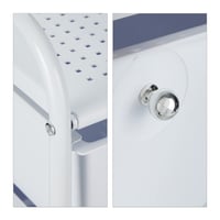 Dulap mobil pentru baie Relaxdays, 4 sertare, metal și plastic, alb 9