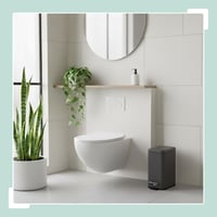 Coș de gunoi cu pedală pentru baie Relaxdays, 5 litri, cu închidere silențioasă (soft-close), finisaj mat, cu găleată interioară detașabilă, coș cosmetic 3