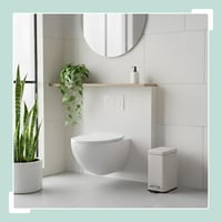 Relaxdays Kúpeľňový pedálový odpadkový kôš, 5 litrov, so systémom tichého zatvárania (Soft-Close), matný povrch, vyberateľné vnútorné vedro, kozmetický kôš, béžový 3