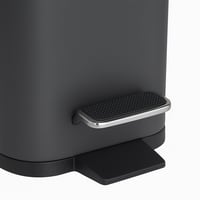 Coș de gunoi cu pedală pentru baie Relaxdays, 5 litri, cu închidere silențioasă (soft-close), finisaj mat, cu găleată interioară detașabilă, coș cosmetic 6