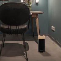 Kúpeľňový odpadkový kôš Relaxdays, 5 litrov, s vyberateľnou vnútornou nádobou, s bambusovým vekom, kovový, kozmetický kôš, čierny 8