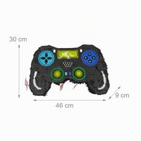 Relaxdays Gamer Piñata sa štapom i maskom, dječja rođendanska piñata, oblik kontrolera za punjenje, 30x46x9 cm, šarena 4