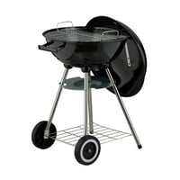 Relaxdays guľový gril s priemerom 44 cm, grilovací rošt, popolník, s kolieskami, gril na drevené uhlie, čierny 5