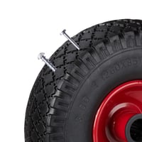 Relaxdays gumiabroncs szett 260x85mm szilárd gumi 100kg terhelhetőség - black/red 7