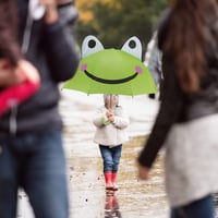 Relaxdays dječji kišobran s 3D uzorkom bubamare, za djevojčice i dječake, crveni kišobran na točkice 5