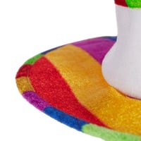 Căciulă de aniversare Relaxdays cu tort și lumânări, șapcă de petrecere pentru zi de naștere, albă și colorată, 1 buc. 9