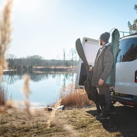 Umbrelă de pescuit Relaxdays cu perete lateral, impermeabilă, mecanism de înclinare, țăruși și geantă, umbrelă-cort pentru pescuit, verde 3