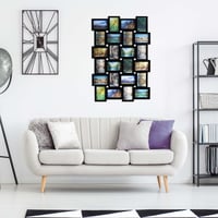 Relaxdays okvir za 24 fotografije, 10x15 cm, zidni kolaž za fotografije, 59x86x2,5 cm, bijeli, plastični 5