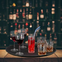 Relaxdays okrúhly servírovací podnos 2 ks, Ø 45 cm, protišmykový povrch, čašnícky podnos do gastronómie, čierny 5