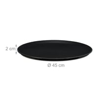 Relaxdays okrúhly servírovací podnos 2 ks, Ø 45 cm, protišmykový povrch, čašnícky podnos do gastronómie, čierny 4
