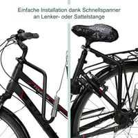 Lesă pentru bicicletă Relaxdays, tijă pentru câine atașabilă la bicicletă, negru/argintiu 7