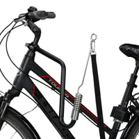 Lesă pentru bicicletă Relaxdays, tijă pentru câine atașabilă la bicicletă, negru/argintiu 9