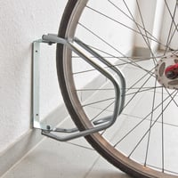 Relaxdays nástenný držiak na bicykle, 2 kusy, oceľový, otočný o 180 stupňov, strieborný 2